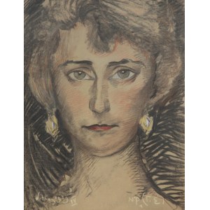 Stanislaw Ignacy Witkiewicz (1885 Warsaw - 1939 Jeziory in Polesia), Portrait of a woman - Janina Czerbakowa née Soborska, 2nd voto Bulandowa, September 3, 1929.