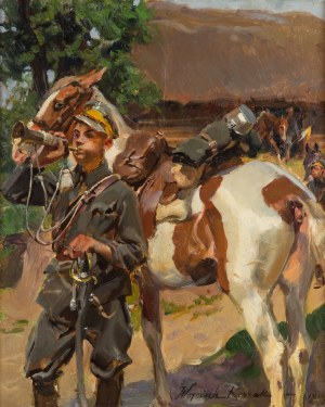 Wojciech Kossak (1856 Paryż - 1942 Kraków), Trębacz, 1919 r.