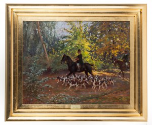 Zygmunt Rozwadowski (1870 Lwów - 1950 Zakopane), Powrót z polowania, 1908 r.