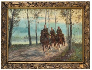 Leonard Winterowski (1868 Kraków - 1927), Patrol ułanów