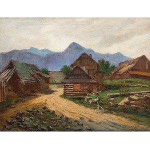 Marceli Harasimowicz (1859 Warschau - 1935 Lwiw), Landschaft aus Szczawnica, 1919.