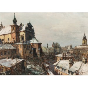 Wladyslaw Chmielinski (1911 Warsaw - 1979 there), View of St. Anne's Church.