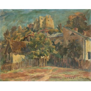 Jan Karmanski (1887-1958), Blick auf das Schloss in Kazimierz, 1952.