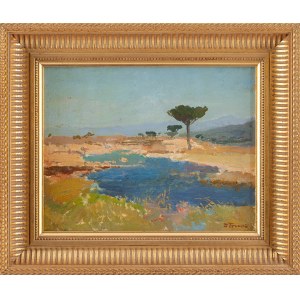 Ivan Trusz (1869-1941), Italienische Landschaft / Vom Tiber (doppelseitiges Werk)