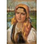 Artist unrecognized, Portrait of a peasant woman, 1945