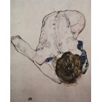 Egon Schiele (1890-1918), Akt w niebieskich pończochach