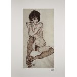 Egon Schiele (1890-1918), Akt in braunen Strümpfen