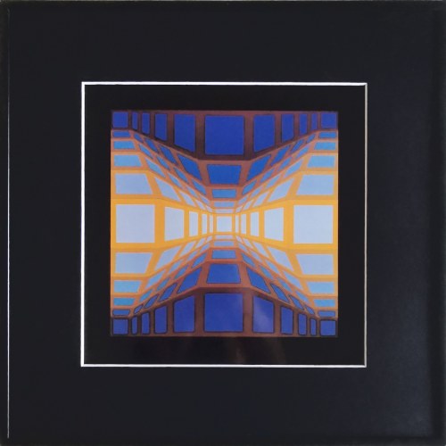 Victor Vasarely (1906 -1997), Kek-ed II, 1975