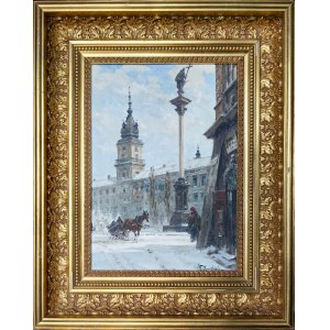 Wladyslaw Chmielinski (1911-1979), Castle Square in winter