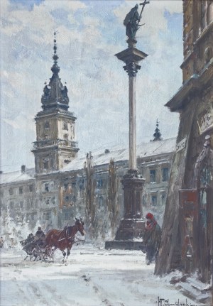 Władysław Chmieliński (1911-1979), Plac Zamkowy zimą