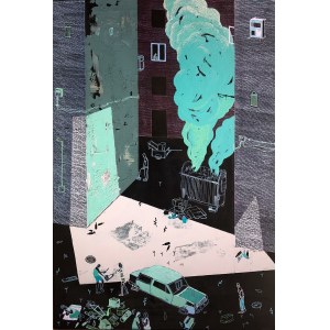 Michal Cygan (geb. 1989) - Brennender Hasiok, 2017