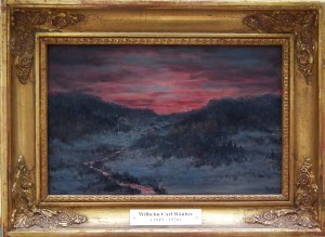 Wilhelm Carl Rauber(1849,Kwidzyń-1926,Monachium),Zachód słońca nad doliną,1897
