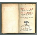(MICKIEWICZ Adam, FREDRO Aleksander. AUTOGRAFY). (Moliere) - Les oeuvres de Monsieur de Moliere.