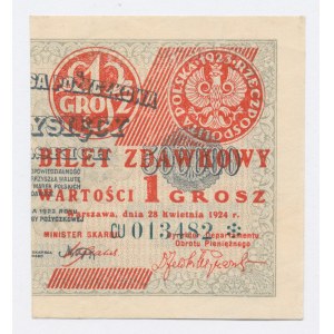 II RP, 1 grosz 1924 AP - prawa połowa (11)