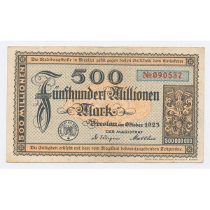 Breslau / Wrocław, 500 milionů marek 1923 (31)