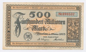 Breslau / Breslau, 500 million marks 1923 (31)