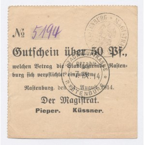 Kętrzyn / Rastenburg, 50 fenigów 1914 (37)