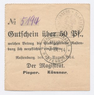 Kętrzyn / Rastenburg, 50 fenigów 1914 (37)