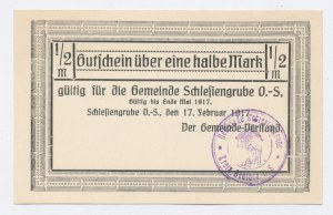 Schlesiengrube / Chropaczow, 1/2 mark 1917 (40)