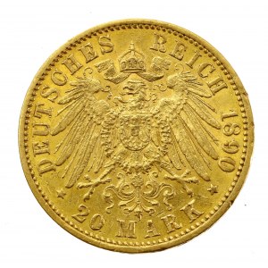 Deutschland, Preußen, Wilhelm II, 20 Mark 1890 A, Berlin (193)