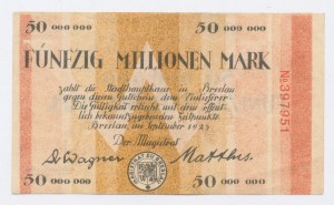 Breslau / Wrocław, 50 milionů marek 1923 (51)