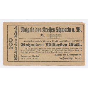 Schwerin a. W. / Skwierzyna 100 Milliarden Mark 1923 (60)