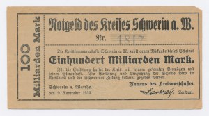 Schwerin a. W. / Skwierzyna 100 miliardów marek 1923 (60)