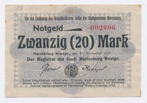 Marienburg / Malbork, 20 marks 1918 (61)