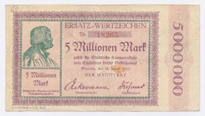 Stettin / Szczecin 5 millions de marks 1923 (64)