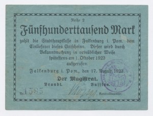 Falkenburg / Zlocieniec, 500 000 marek 1923 (74)