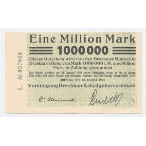 Breslau / Breslau, 1 million de marks 1923 (77)