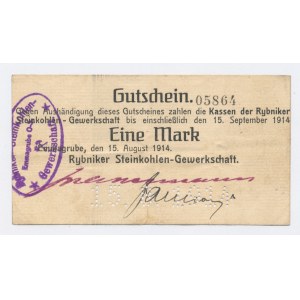 Emmagrube, Rybniker Steinkohlen-Gewerkschaft / Rybnik, 1 marque 1914(79)
