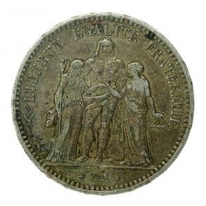 Francja, II Republika, 5 franków 1848 A, Paryż (135)