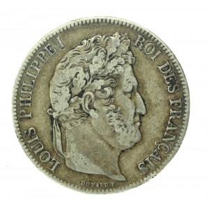Francie, Ludvík Filip I., 5 franků 1841 A, Paříž (145)