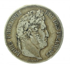 Francia, Luigi Filippo I, 5 franchi 1841 A, Parigi (145)