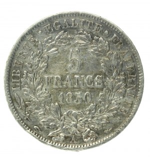France, Second Republic, 5 francs 1850 A, Paris (151)