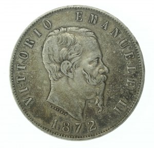 Taliansko, Viktor Emanuel II, 5 lír 1872 (156)