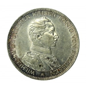 Německo, Prusko, Wilhelm II, 3 značky 1914, Berlín (165)