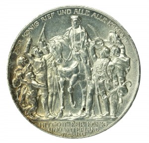 Nemecko, Prusko, Wilhelm II, 3 marky 1913, Berlín (180)