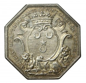 Francia, medaglia commemorativa del 1763 del regno di Luigi XV (172)