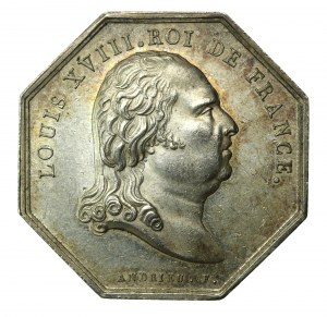 France, médaille commémorative de 1818 du règne de Louis XVIII (173)