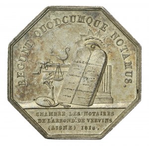 Francja, medal pamiątkowy z 1818 z okresu panowania Ludwika XVIII (173)