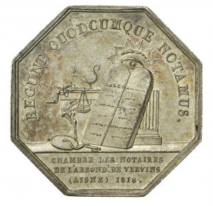 Francja, medal pamiątkowy z 1818 z okresu panowania Ludwika XVIII (173)