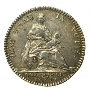 Francie, pamětní medaile Ludvíka XV. a Marie Leszczynské 1730 (177)