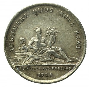 France, médaille commémorative de 1728 du règne de Louis XV (183)
