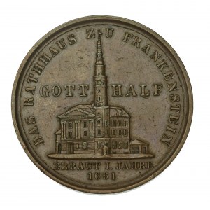 Sliezsko, Ząbkowice Śląskie, medaila zo zničenia mesta 1858 (184)