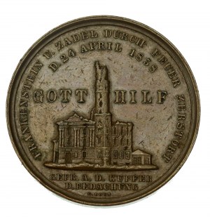 Silesia, Ząbkowice Śląskie, Medal from the destruction of the city 1858 (184)