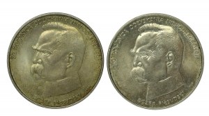 République populaire de Pologne, série de 50 000 pièces d'or 1988 Pilsudski. Total de 2 pièces. (189)