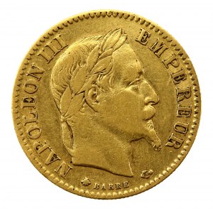 Frankreich, Napoleon III, 10 Francs 1866 A, Paris (203)