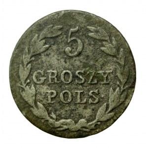 Kingdom of Poland, 5 Polish pennies 1826 IB (452)